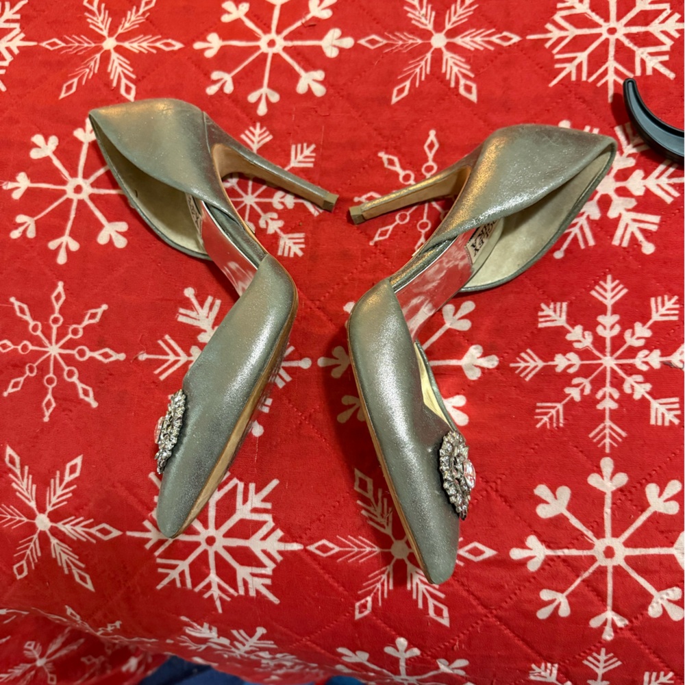 Elegant Silver Women's Heels